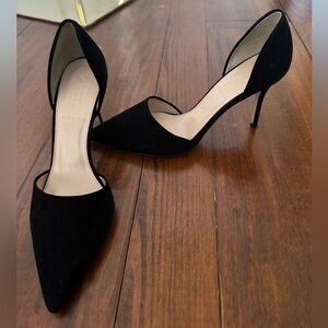 J. Crew Black Suede Heels - Like New - 7.5